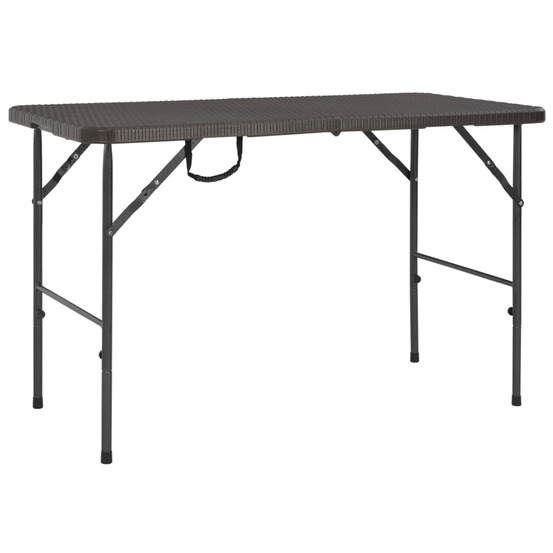 TABLE DE JARDIN PLIANTE MARRON-(867962)