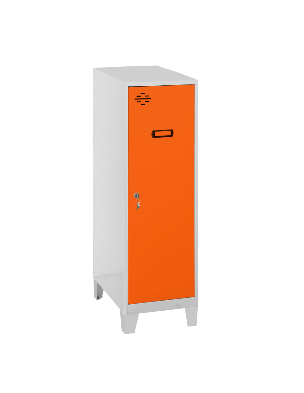 Casier-armoire simonlocker dism.single mini 915x300x500+pies g/oran gris/orange 1015x300x500 - simonrack