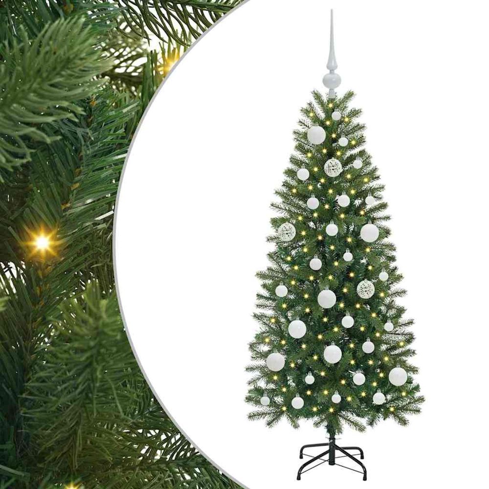 Sapin de noël artificiel vert 120 cm pe et pvc