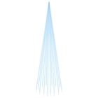 Sapin de noël sur mât de drapeau 1134 led bleues 800 cm