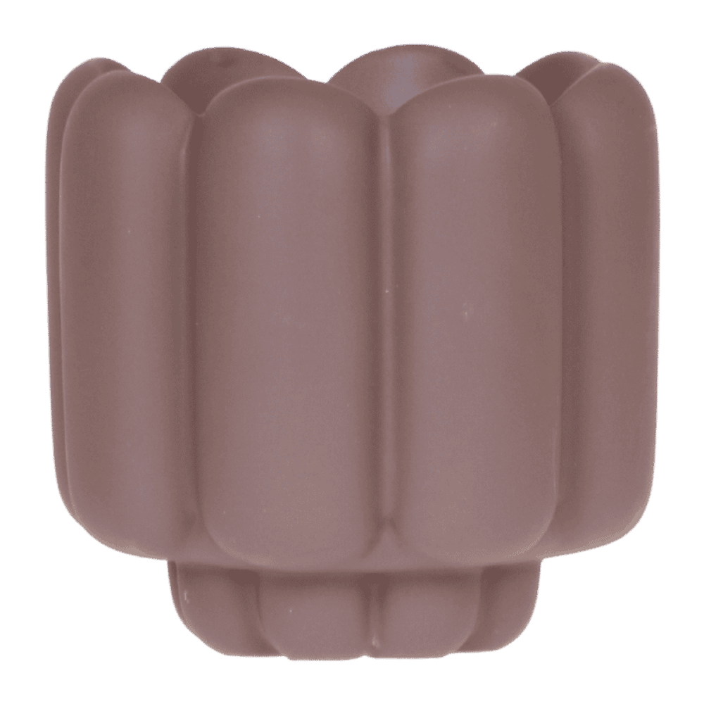 Cache-pot retro brun - ø12 cm x h15 cm