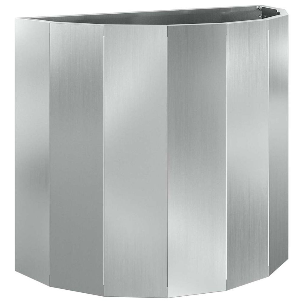 Jardinière d'extérieur argent 60 x 30 x 50 cm acier galvanisé