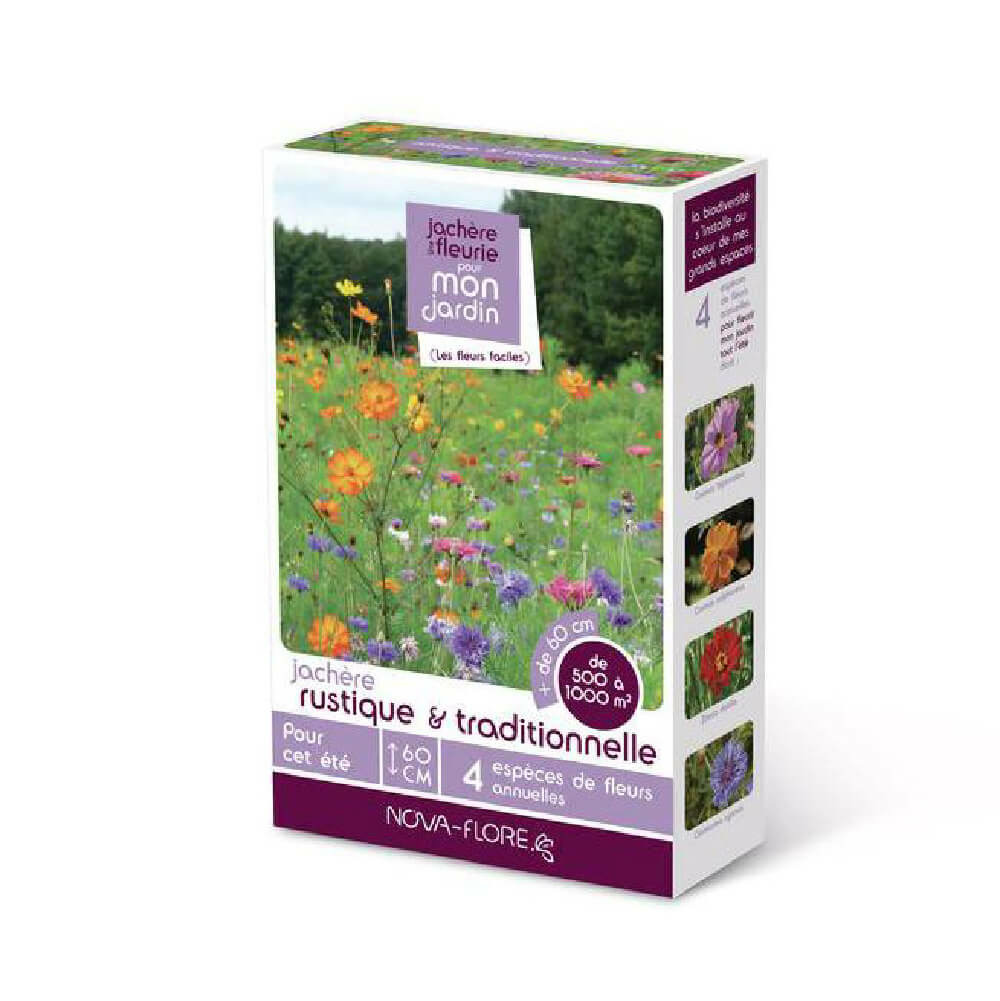 Prairies fleuries : jachère rustique et traditionnelle 500 à 1000 m2