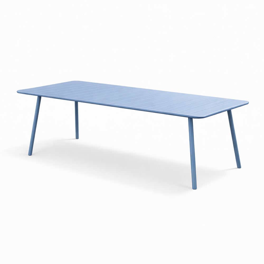 Table de jardin 8-10 places 200cm bleu bergame
