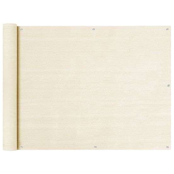 Écran de balcon crème 90x400 cm pehd