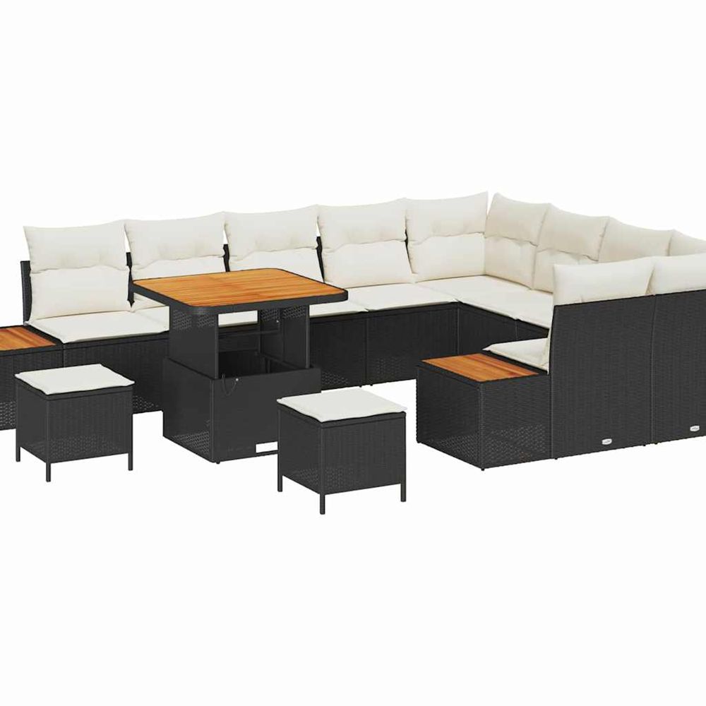 Ensemble de canapé de jardin 12 pc 11-nombre de places noir