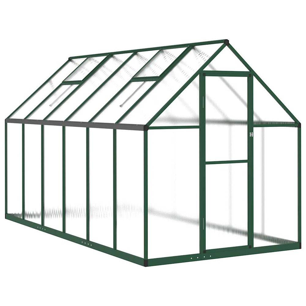 Serre avec cadre de base vert 334x169x195 cm aluminium