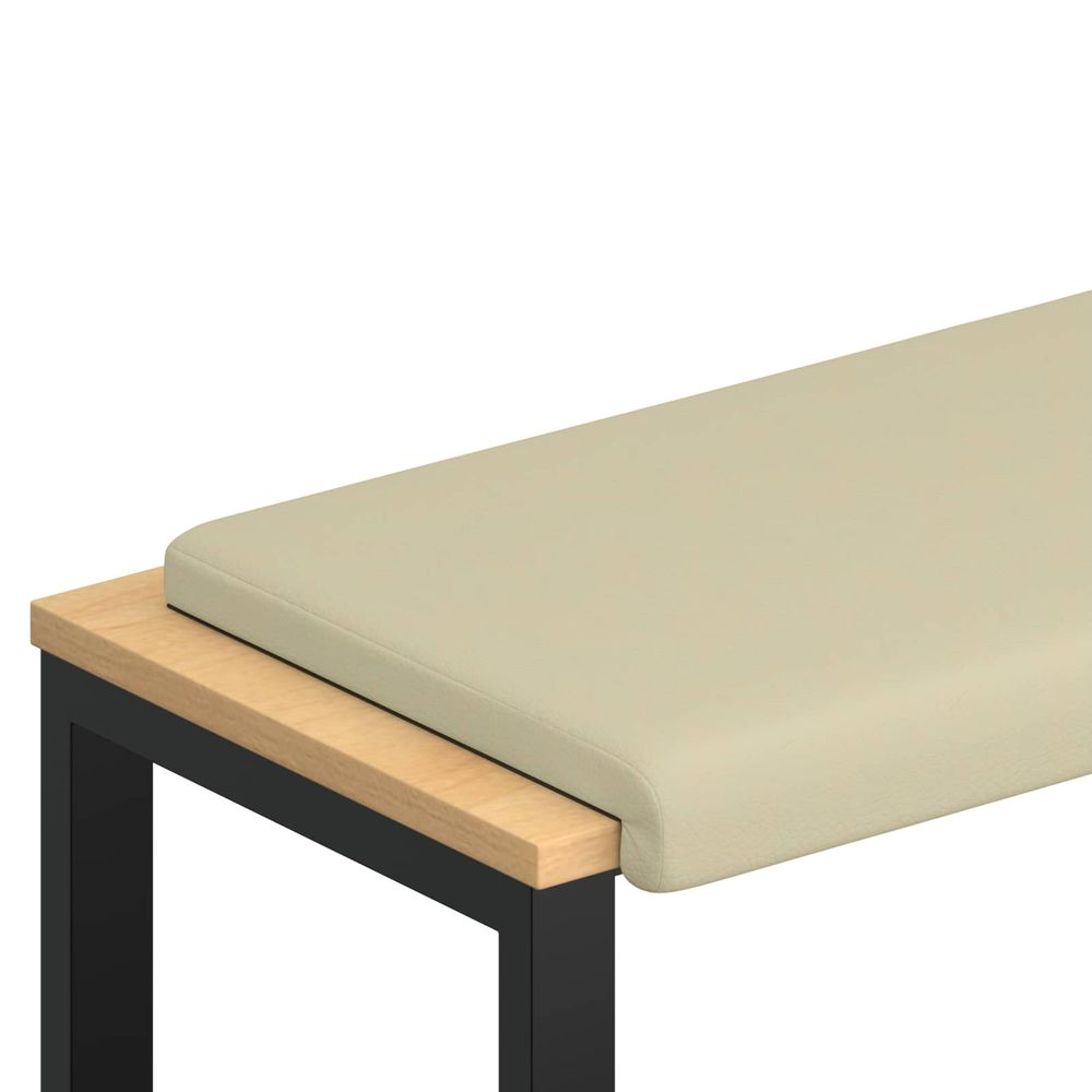Coussin de banc simili cuir crème profondeur 35 cm