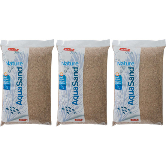 Sol décoratif aquasand naturel rivière 5kg (lot de 3)