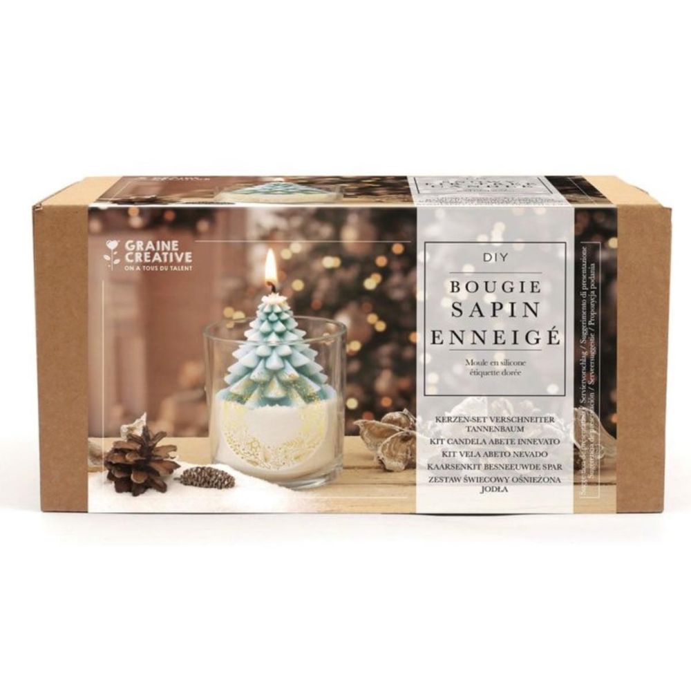 Kit bougie diy sapin enneige