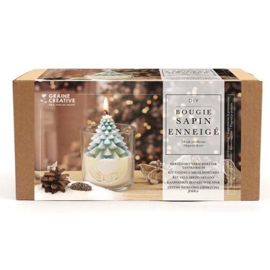 Kit bougie diy sapin enneige