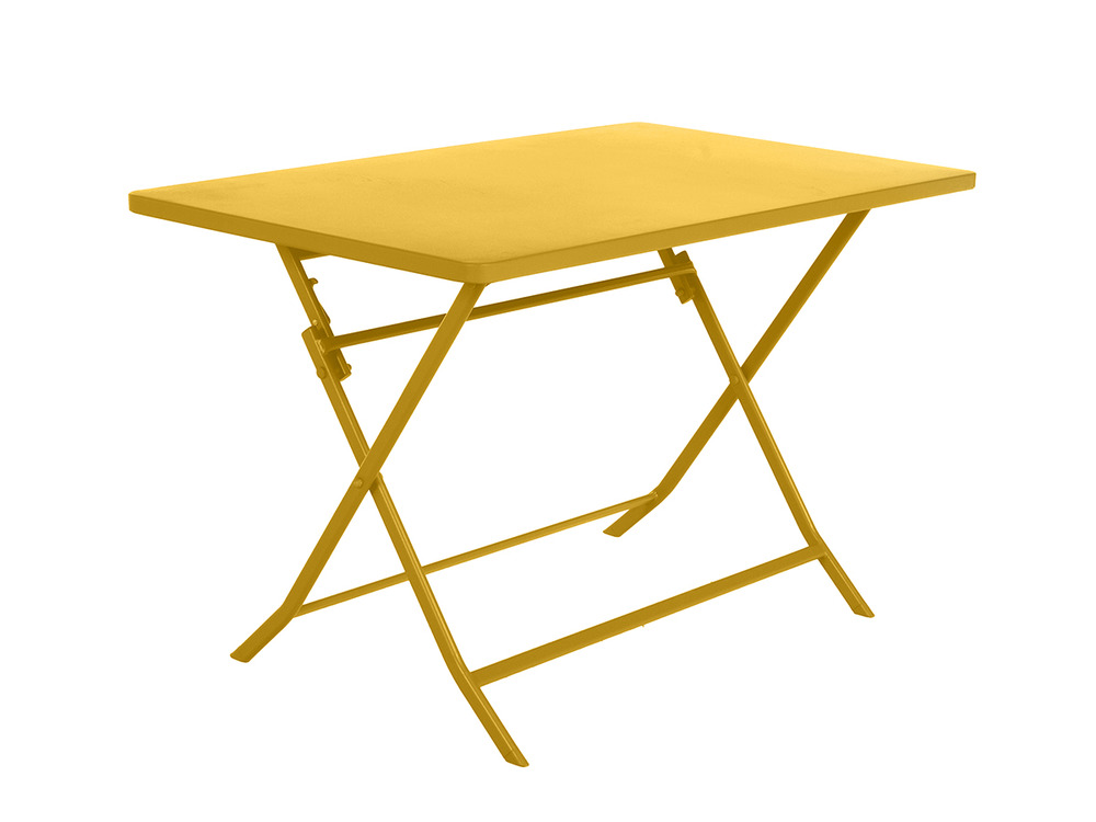 Table de jardin rectangle greensboro 110 x 70 cm moutarde