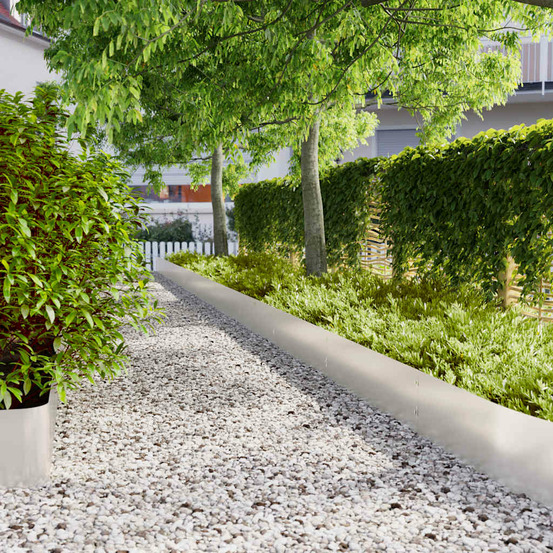 Bordures de pelouse 20 pcs 25x103 cm acier inoxydable