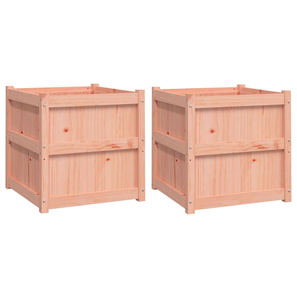 Jardinière d'extérieurs 2 pcs bois massif douglas