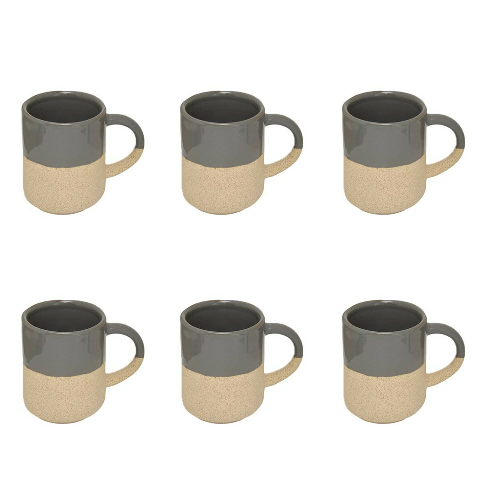 Lot de 6 mugs en faïence 