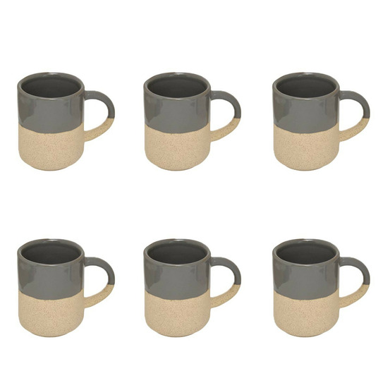 Lot de 6 mugs en faïence