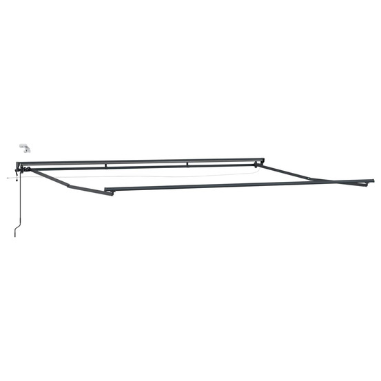 Cadre de store électrique avec led anthracite 4 x 2 m aluminium