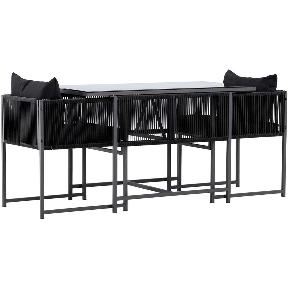 Ensemble de balcon 2 chaises et une table noto