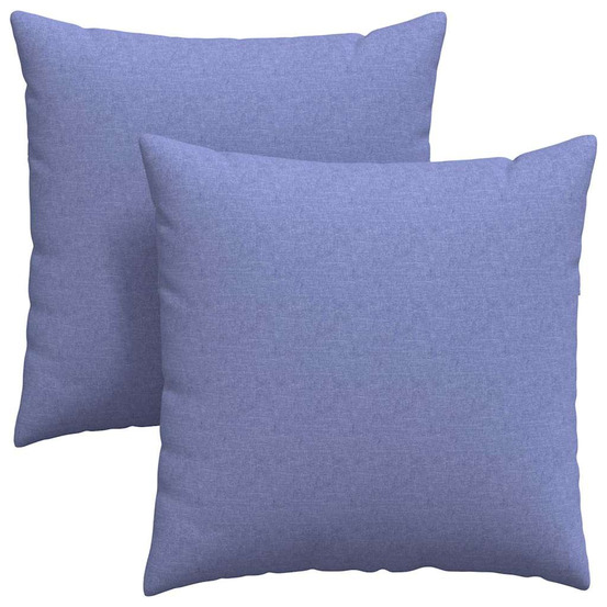 Coussins de canapé 2 pcs bleu 80 x 80 cm tissu