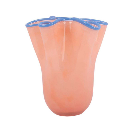 Vase en verre ruffles medium orange