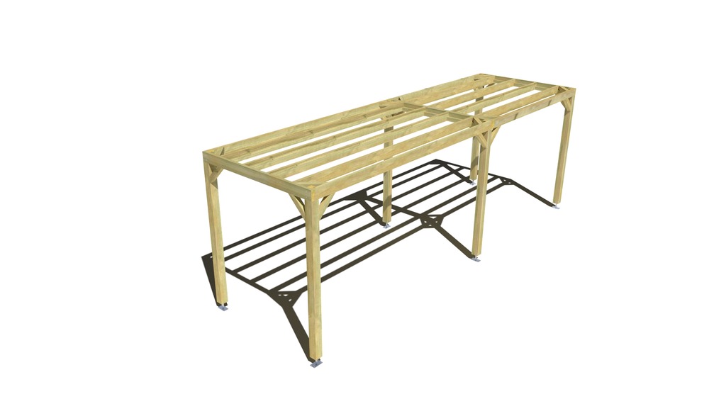 Pergola bois • 7m x 2m • indépendante • sens largeur • livraison comprise