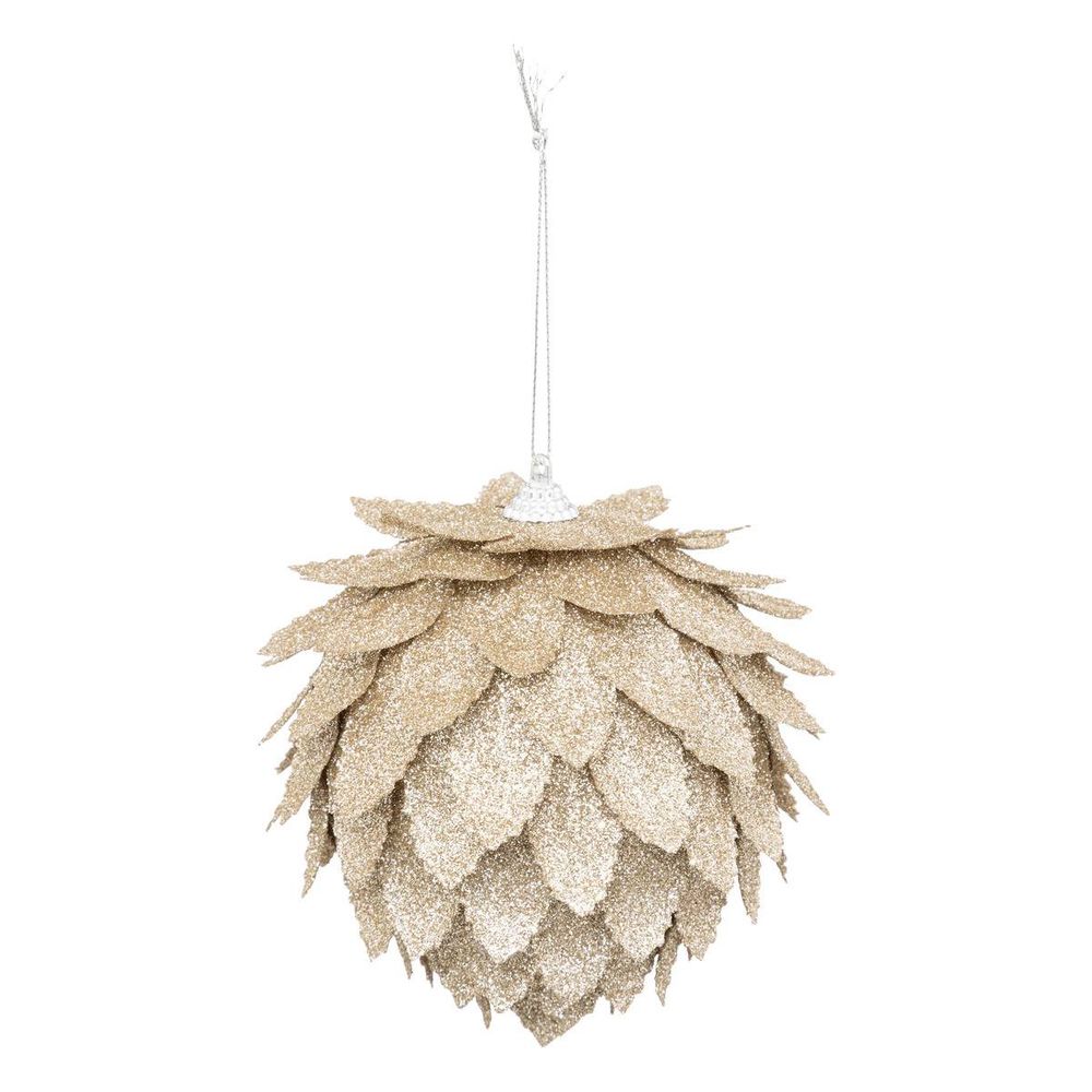 Sujet feuille 10cm polystyrène or