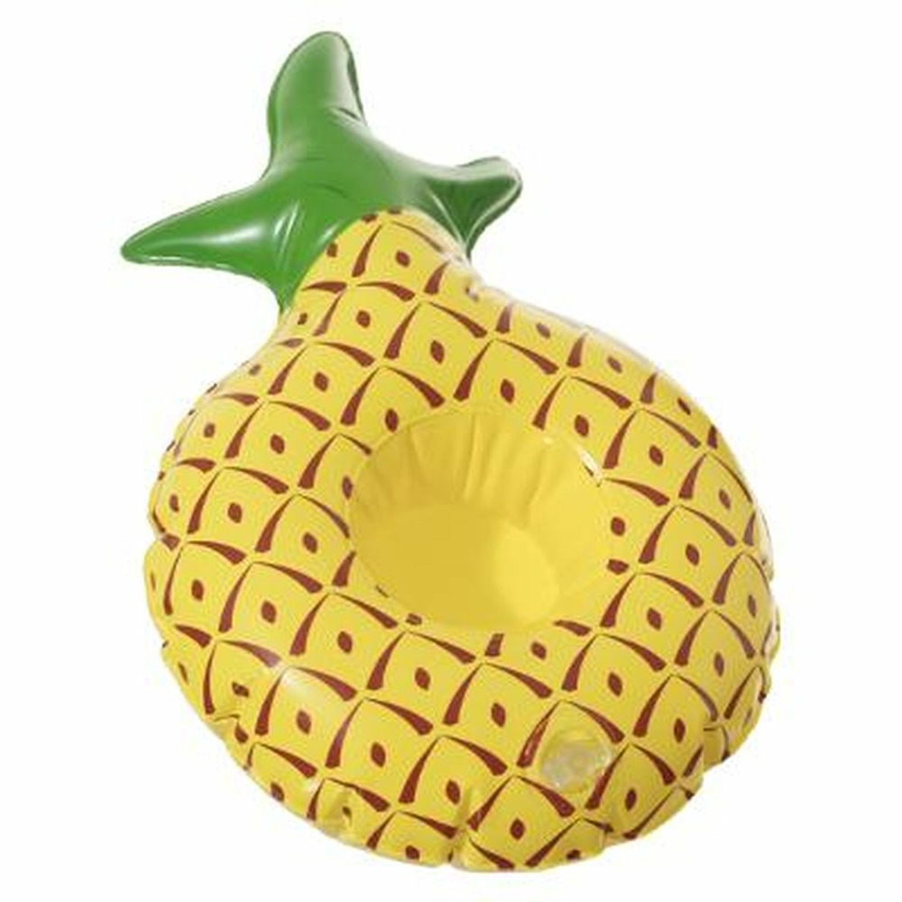 Porte gobelet gonflable ananas - diam. 17 cm