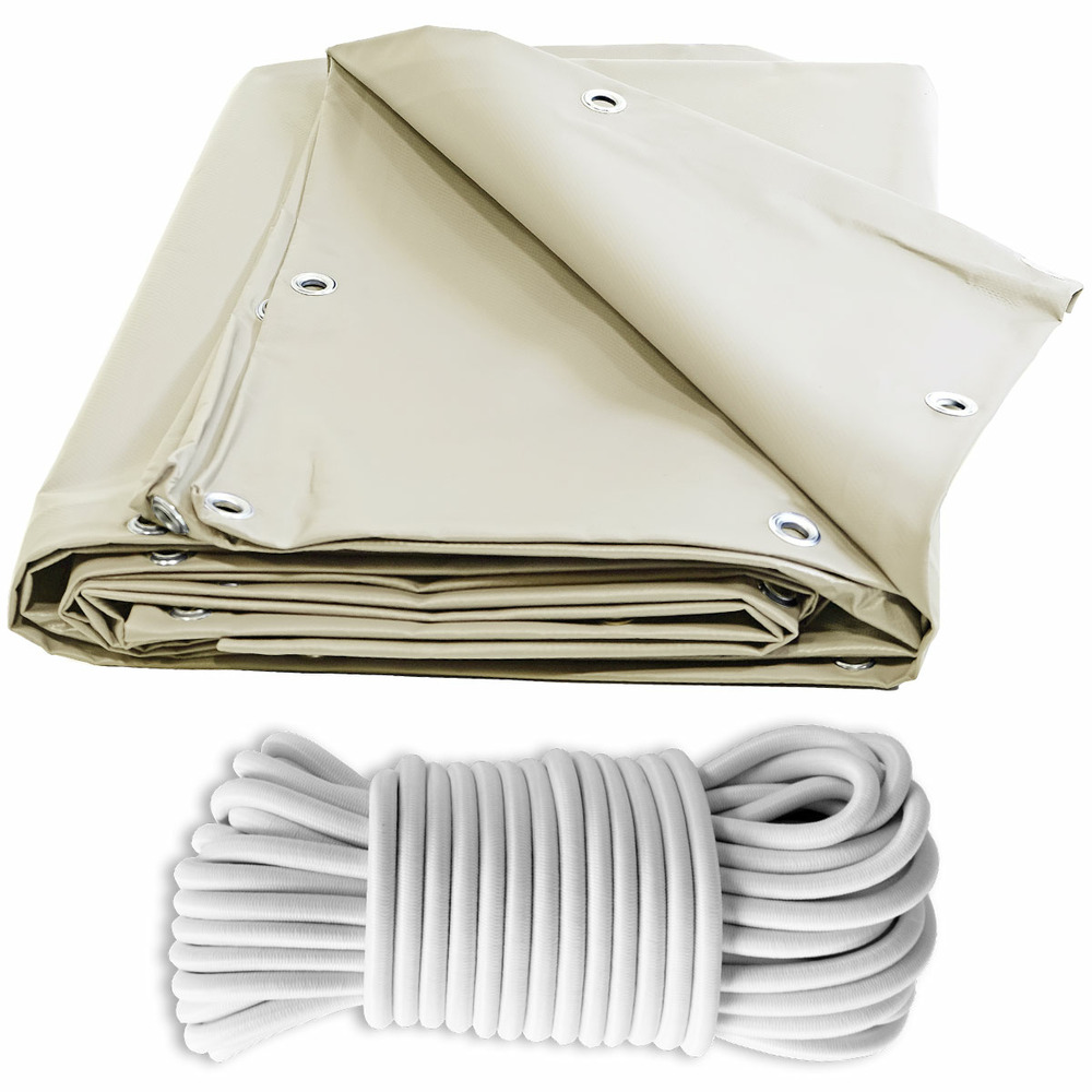 Pack toile pergola ivoire 3x4 m tecplast xp640pr + sandow blanc 20m