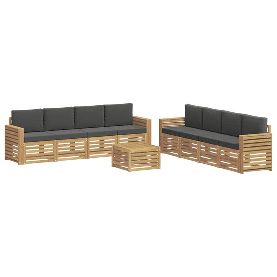 Ensemble de canapés d'extérieur 9 pc blanc et anthracite