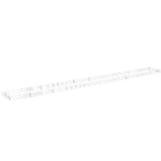 Lit surélevé à gabion acier galvanisé 1000x100x20 cm