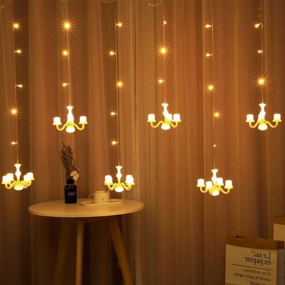 Guirlande lumineuse - lustre chandelier multicolore