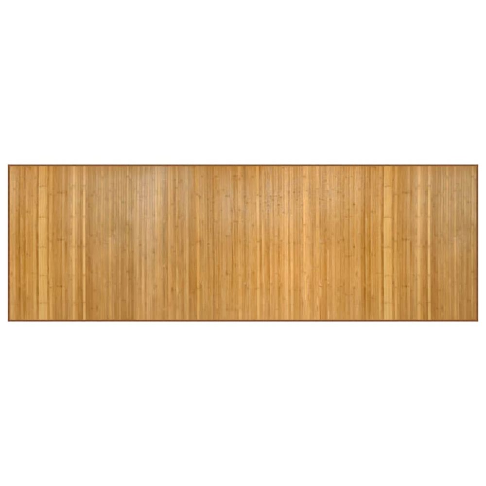 Tapis rectangulaire naturel 100x300 cm bambou