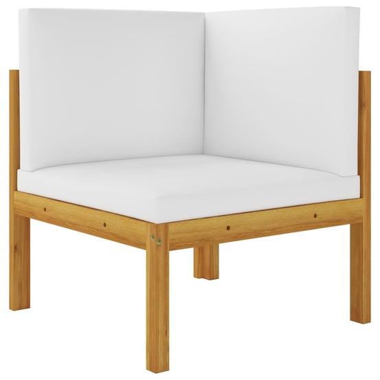 Banc de jardin 2 places avec coussins en bois d'acacia et corde
