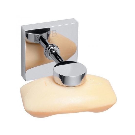 Porte-savon magnétique beta en laiton chromé 5,5 x 5,5 x7 cm