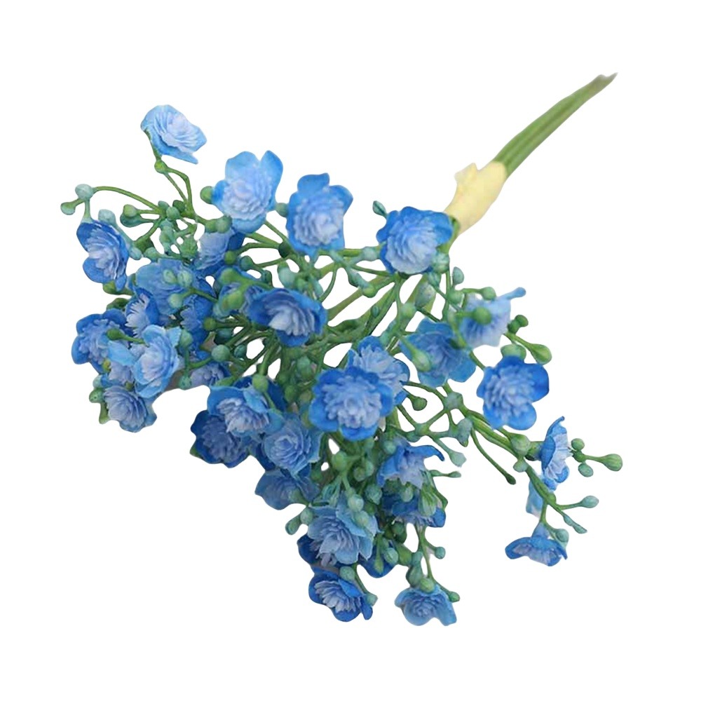 Bouquet de gypsophila artificielle - 12 tiges，fleurs bleues