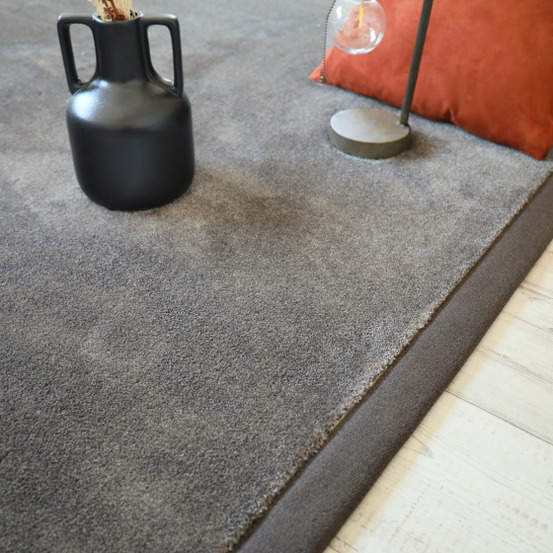 Tapis doux - hypnose marron brun - ganse chocolat - 160 x 230 cm