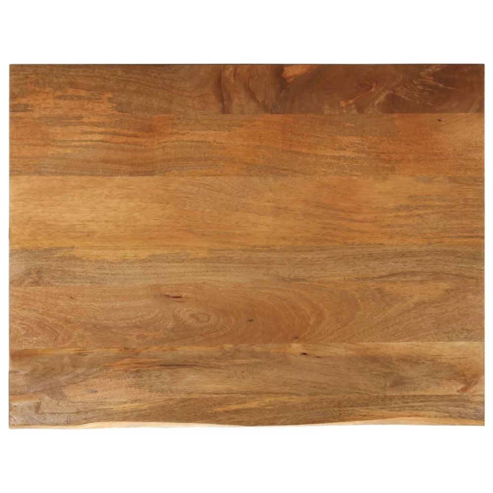 Dessus de table à bord vivant 100x80x2,5cm bois massif manguier
