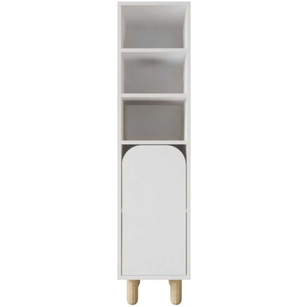 Colonne de rangement en aggloméré parma blanc
