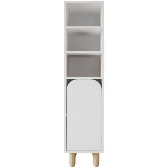 Colonne de rangement en aggloméré parma blanc