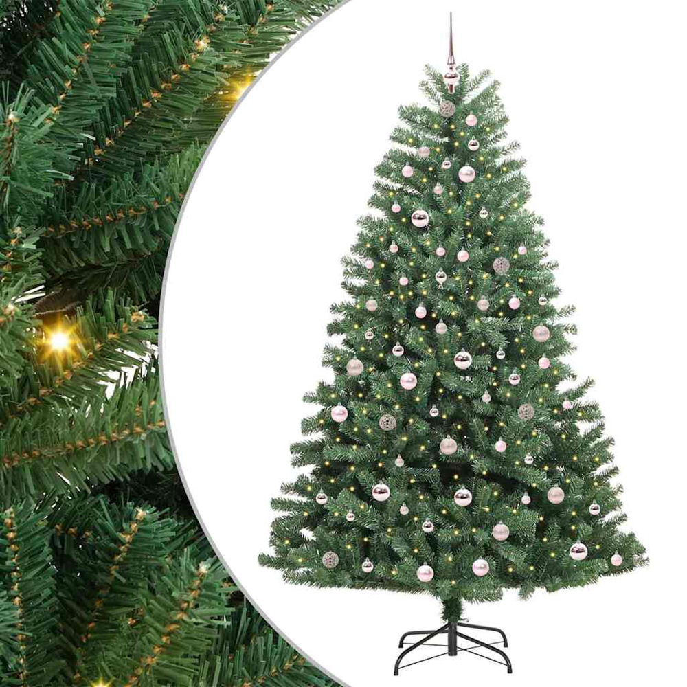 Sapin de noël artificiel à branches articulées vert 210 cm