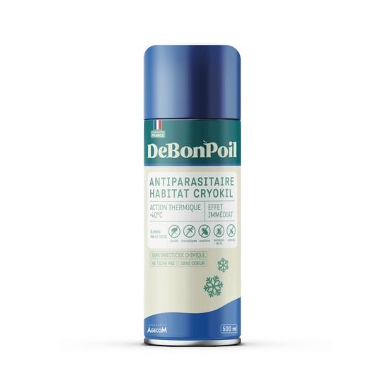 Aérosol antiparasitaire habitat cryokil debonpoil -40°c 500 ml