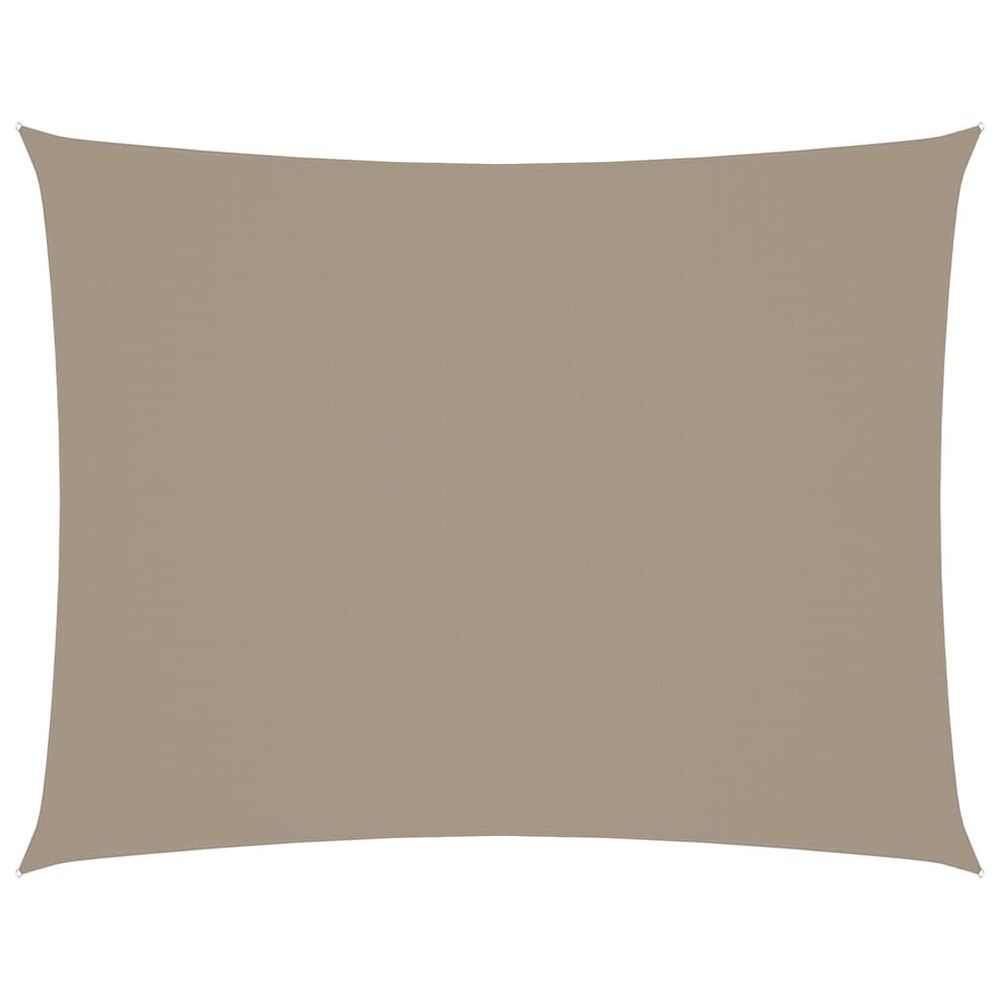 Voile de parasol tissu oxford rectangulaire 3,5x5 m taupe