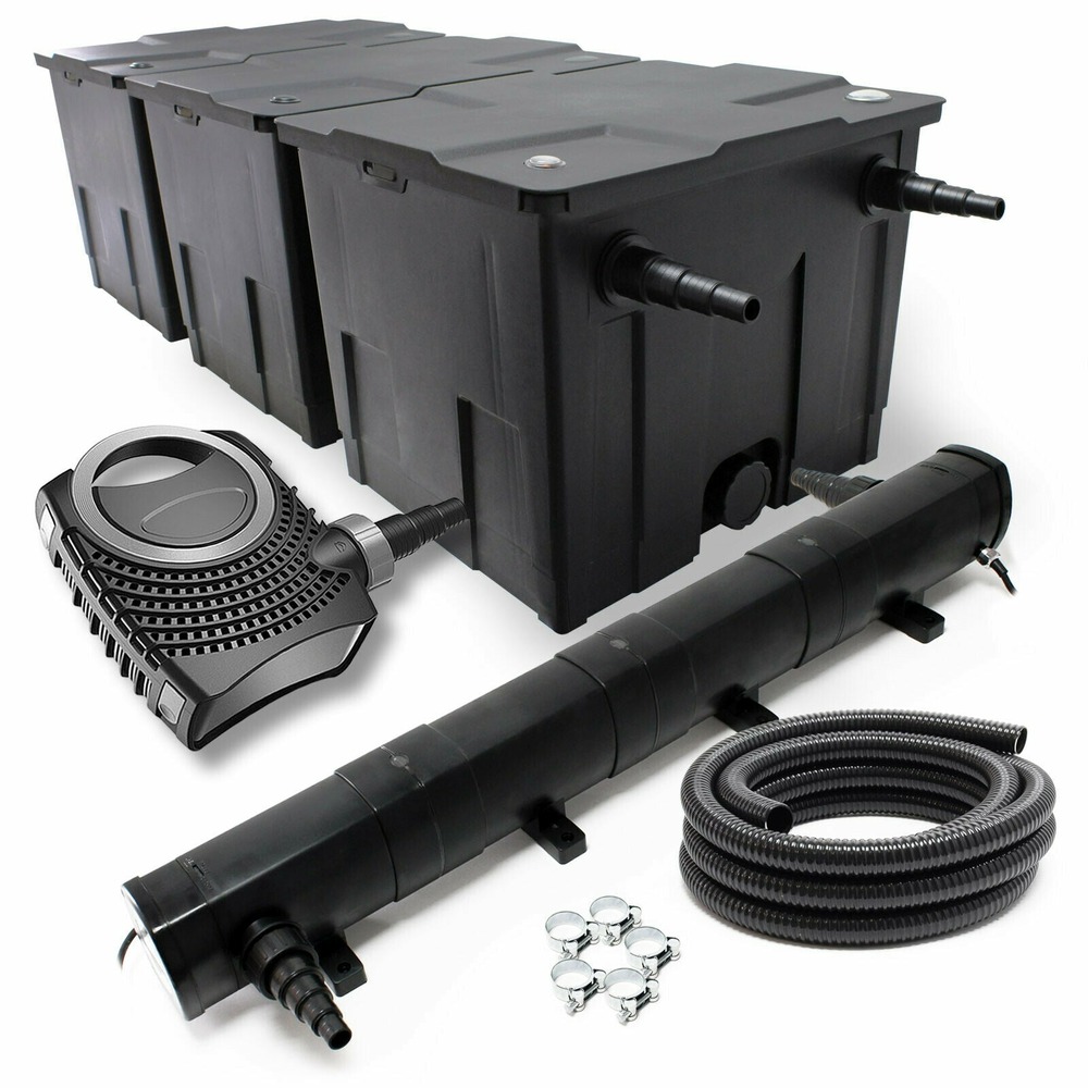 Kit set de filtration 72 watts pompe 10000 litres par heure tuyau 10 m