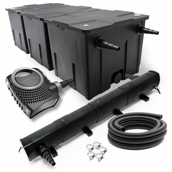 Kit set de filtration 72 watts pompe 10000 litres par heure tuyau 10 m