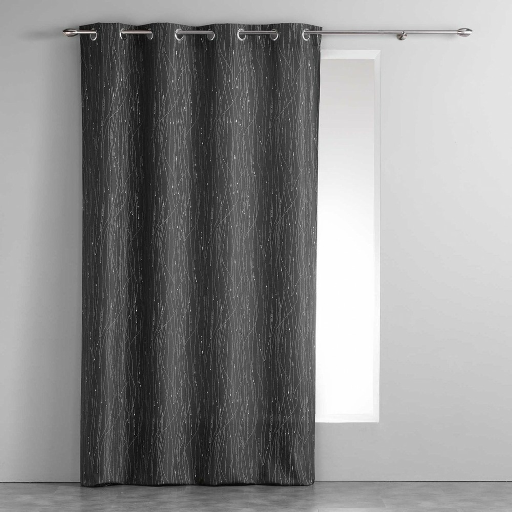 Rideau a oeillets filliane 140 x 260 cm anthracite