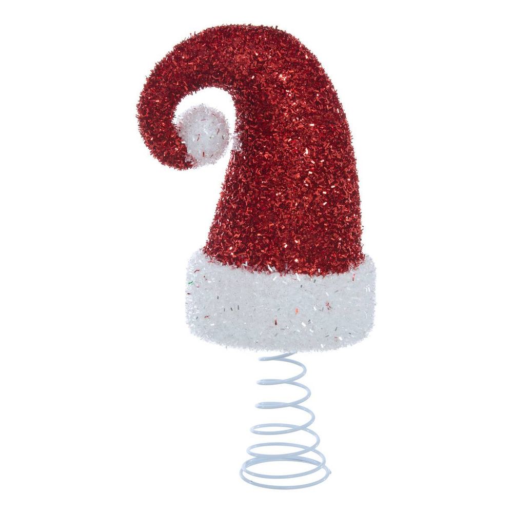 Cimier de sapin bonnet de noël h. 30 cm