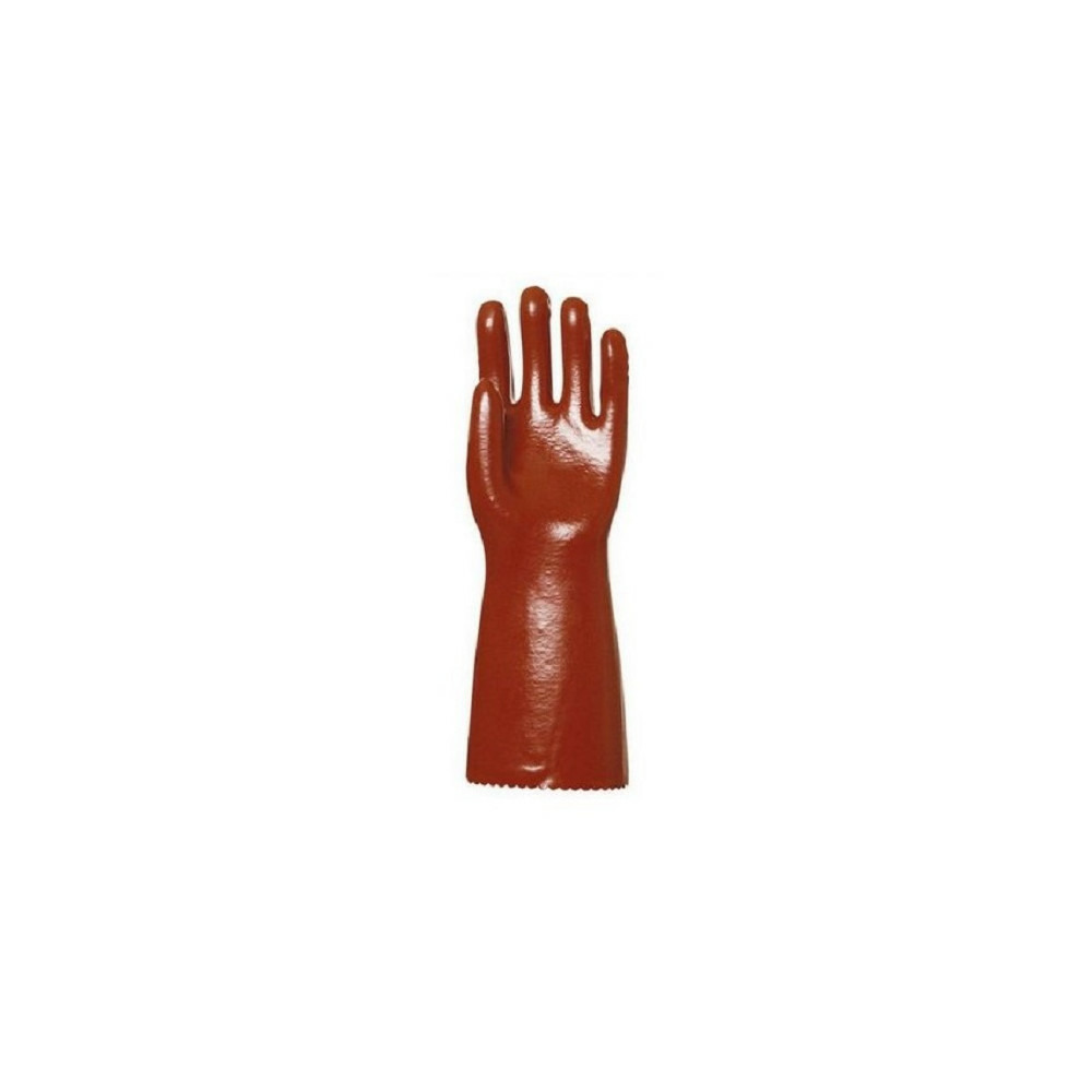 Gants eurotechnique enduit pvc supérieur 40cm rouge t10 euro protection 3640