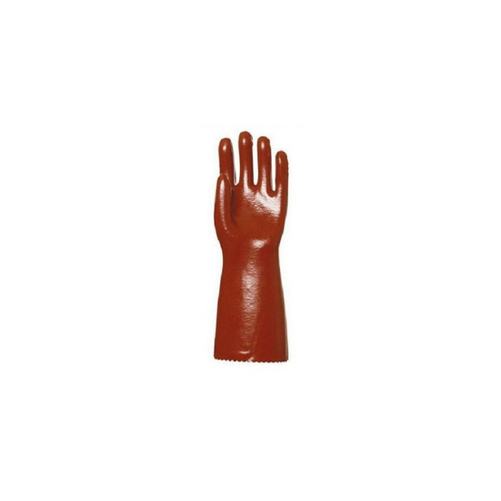 Gants eurotechnique enduit pvc supérieur 40cm rouge t10 euro protection 3640
