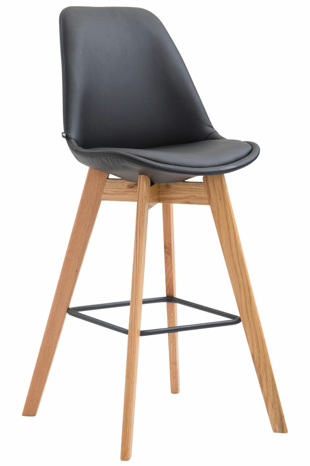 Tabouret de bar metz simili cuir natura
