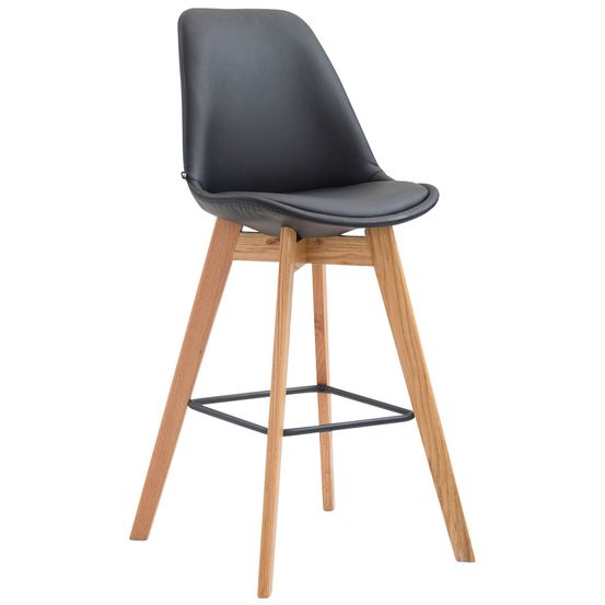 Tabouret de bar metz simili cuir natura